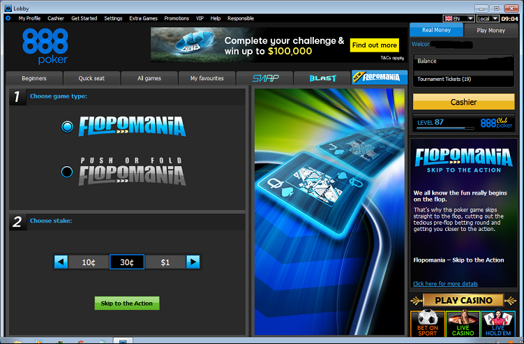 FlopoMania Poker Strategy and Thoughts Lobby Shot