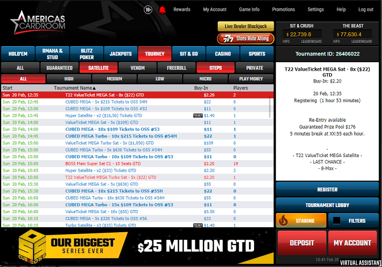 OSS Satellite Qualifiers Schedule