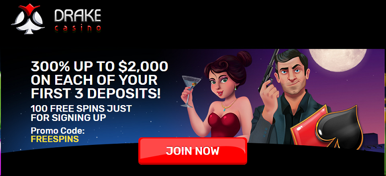 Drake Casino Welcome Screen