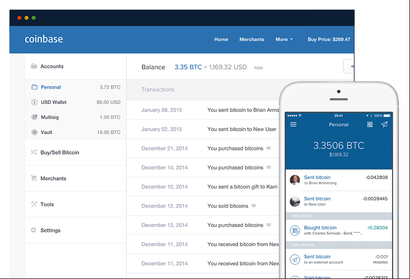 Coinbase Exchange Screenshot