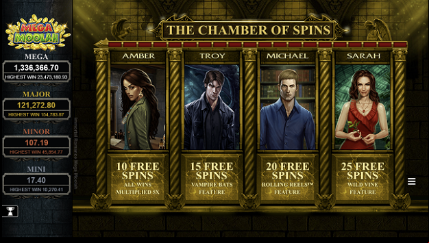Chamber of Spins Mega Moolah Immortal Romance