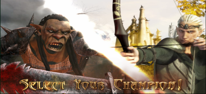 Orc vs Elf Slot Select Your Champion!