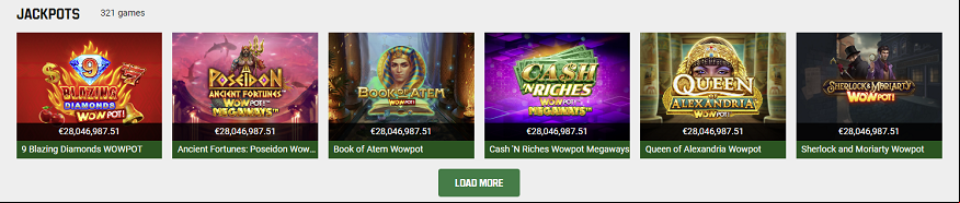 Jackpot Slots List at Unibet Casino